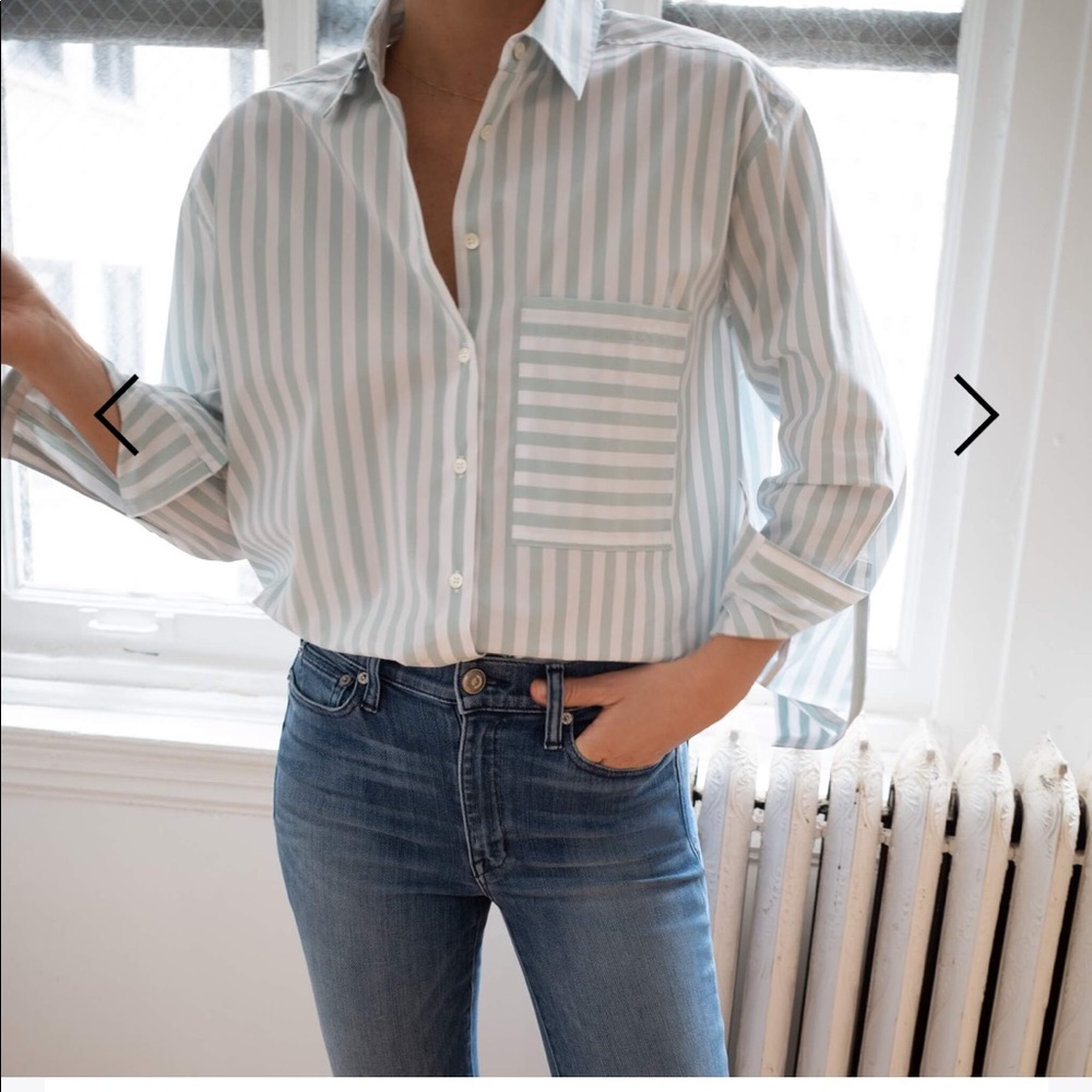 AYR The Deep End Shirt in Sage XS.